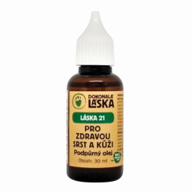 LÁSKA 21 Podpůrný olej pro zdravou kůži a srst 30 ml