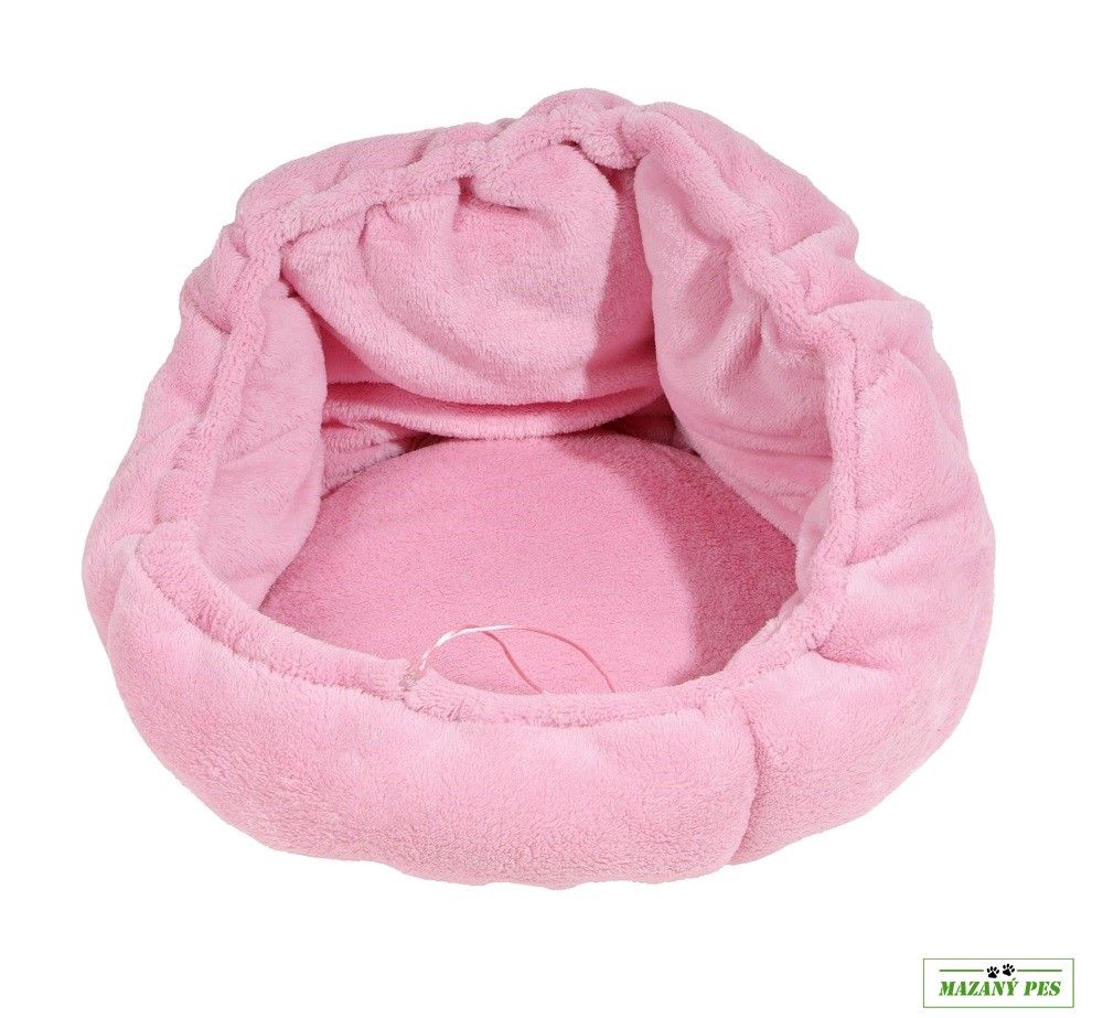 Plyšový pelíšek ADRIANA kulatý stahovací - A17 růžový - O´Lala Pets
