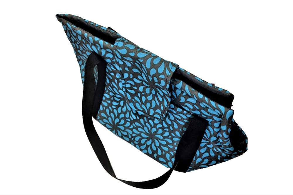 MADONNA cestovní taška pro psy 40 cm - D122 modrá, vzor kapky O´Lala Pets