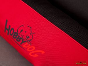 Pelíšek COMFORT červeno-černý Oxford – Hobby Dog
