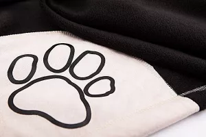 Deka pro psy HOBBY DOG - černá, fleece - Deka pro psy HOBBY DOG - černá, fleece - detail