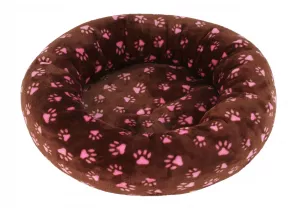 Pelíšek AMÉLIE DE LUXE kulatý - A61 tmavě hnědý, tlapky - O´Lala Pets
