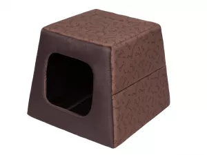 Pelíšek (boudička) PYRAMIDA světle hnědý / kost