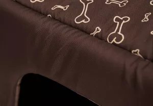 Pelíšek PYRAMIDA tmavě hnědý / kost - detail
