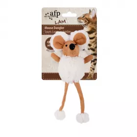 AFP Lambswool Mouse Danger 16 cm – šustící hračka pro psy AFP Lambswool Mouse Danger 16 cm bílá