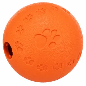 LABYRINT-SNACKY míč na pamlsky tvrdá guma 7 cm - oranžový