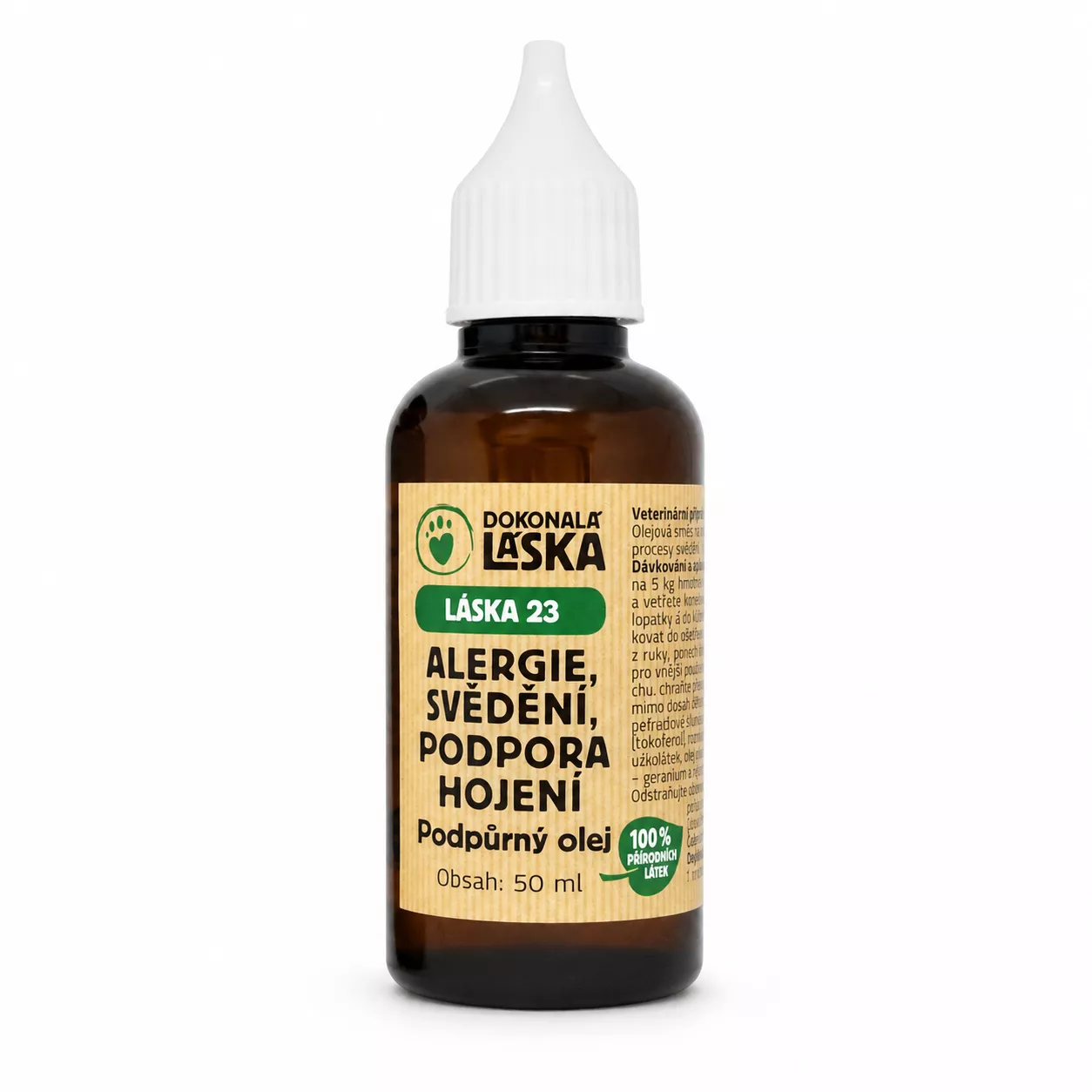 LÁSKA 23 Podpůrný olej ALERGIE, HOJENÍ, SVĚDĚNÍ 50 ml