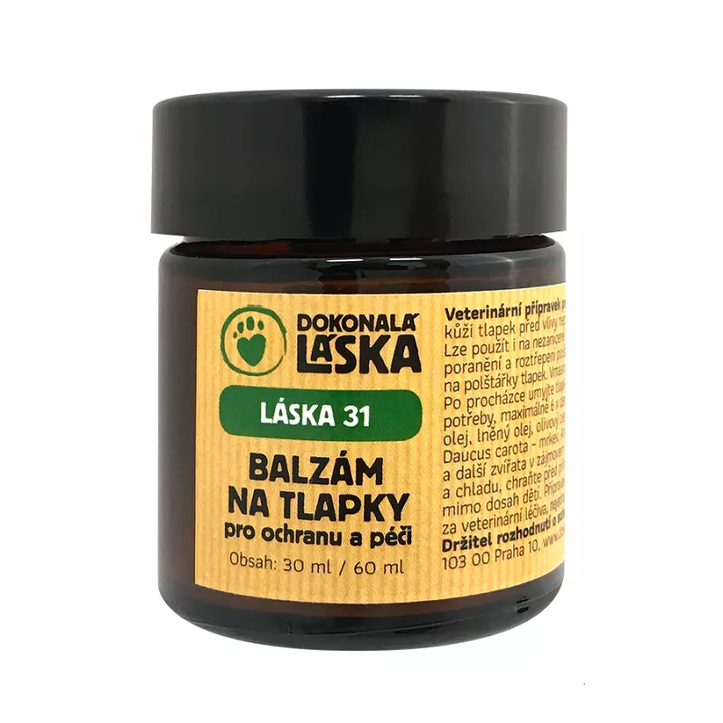 LÁSKA 31 Balzám na tlapky pro ochranu a péči 30 ml / 60 ml