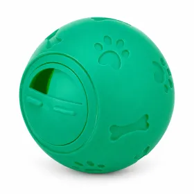 Míč na pamlsky pro středního psa 7 cm zelený