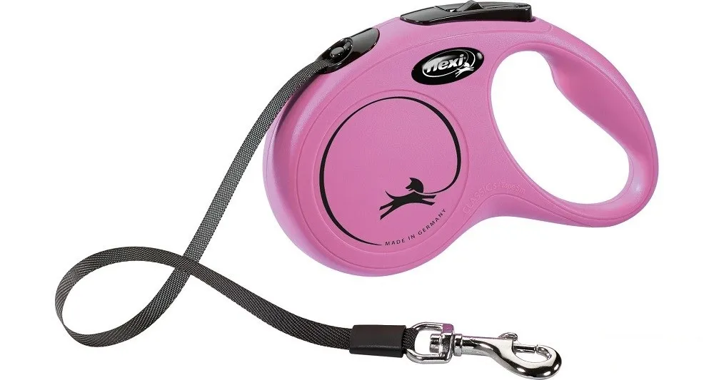 Samonavíjecí vodítko FLEXI NEW Classic pásek - růžové