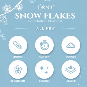 True Iconic SNOW FLAKES GROOMING POWDER - bělící pudr - přednosti