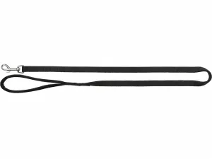 Vodítko PREMIUM s vyplněnou rukojetí - velikost XS-S:1,20m/15mm - černé